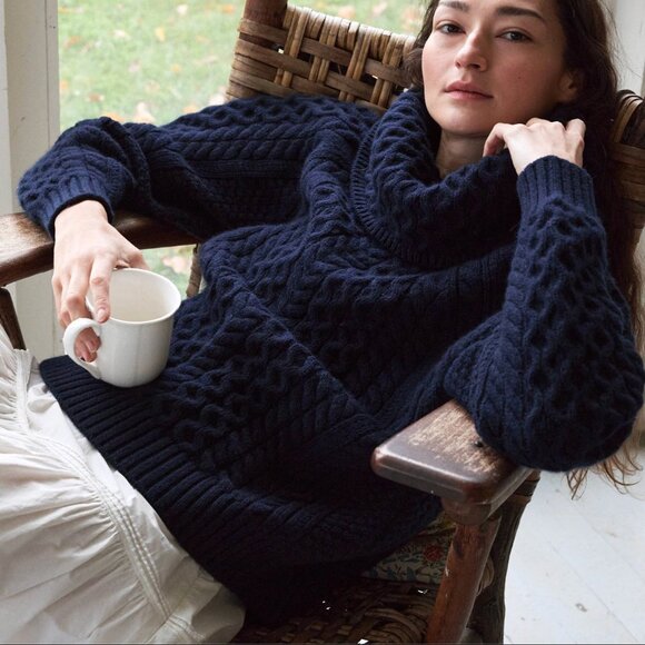 Doen Sweaters - Dôen NWT Gillian Sweater in Navy Size M